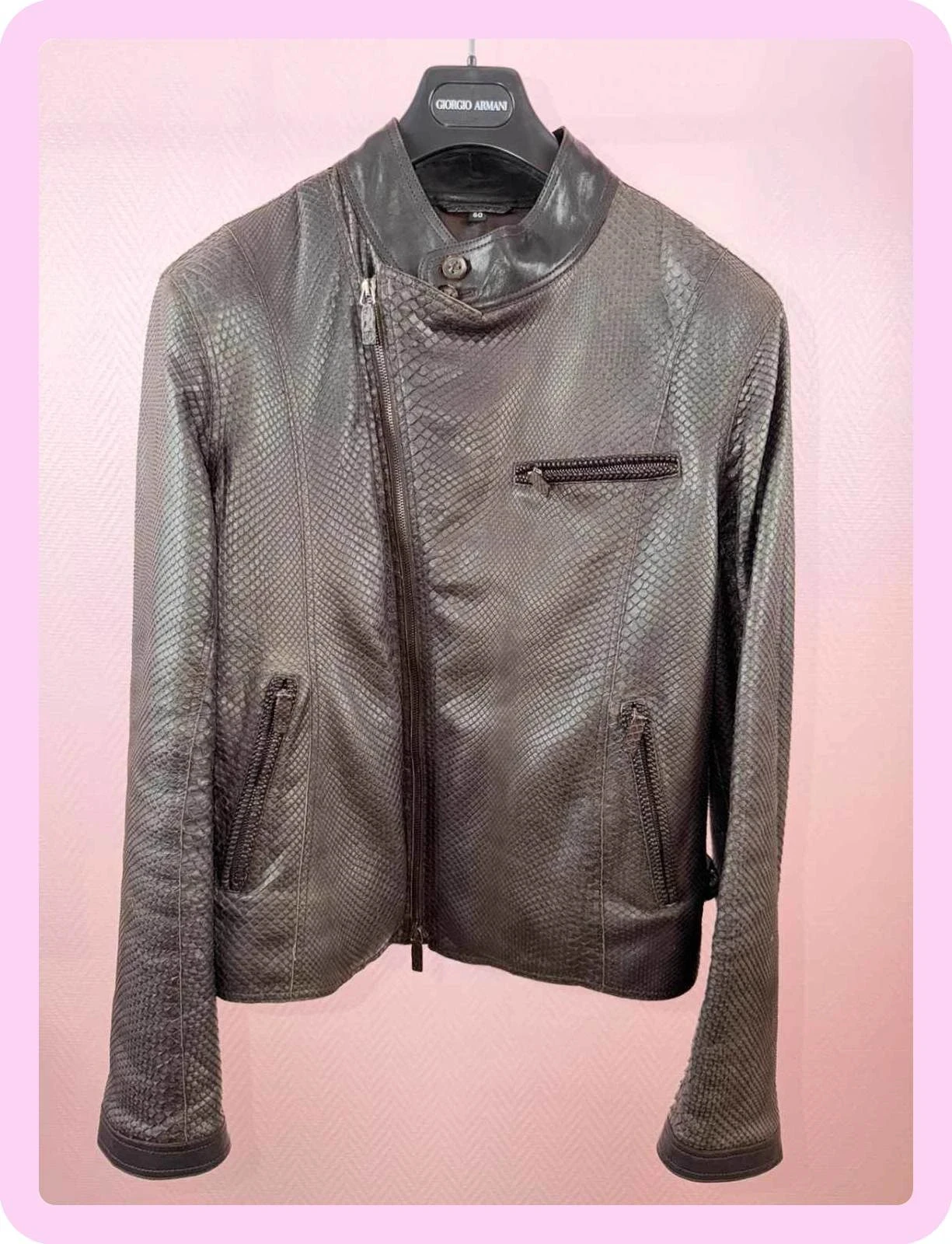 Manteau veste en cuir model rare originale Giorgio Armani taille xl